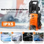 3500PSI Electric Pressure Washer, 1800W 2.6 GPM Portable Electric Power Washer with 4 Nozzles - Image 16
